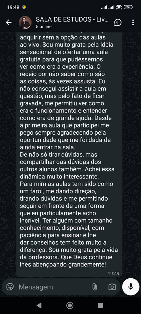 Depoimento 8 aluno(a) Raio-X Teológico